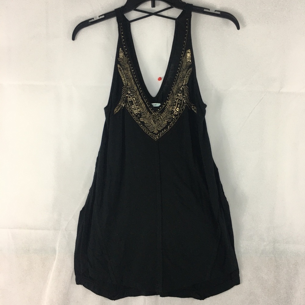 Kimchi Blue Women’s Black & Gold Tank Top